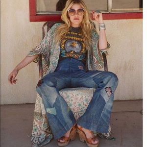 Bohemian long kimono